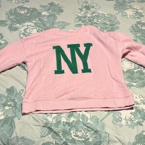 Forever 21 Pink and Green NY Sweater